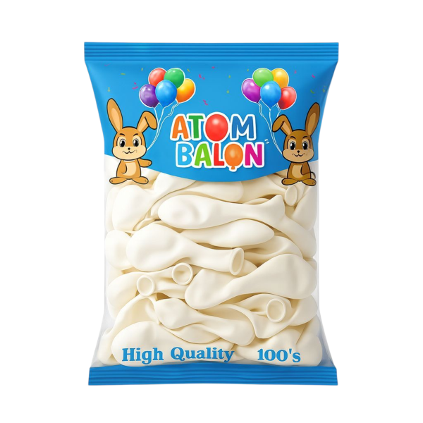 ATOM BEYAZ BALON 100 LÜ