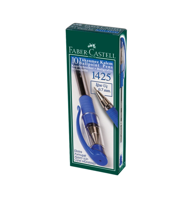 FABER TÜKENMEZ KALEM MAVİ 1425 10 LU