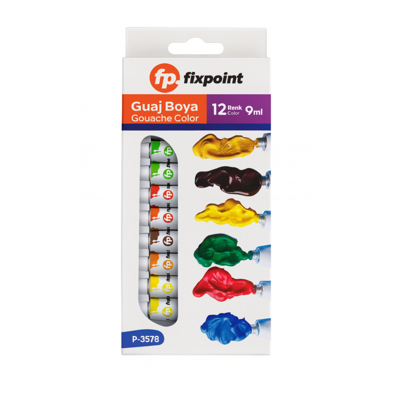 FİXPOİNT 12 Lİ GUAJ BOYA 25 MM