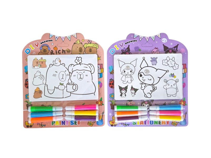 KALIN KALEM BOYAMA SETİ - CAPİBARA-KUROMİ-MELODY-CİNEMAROL 12 Lİ