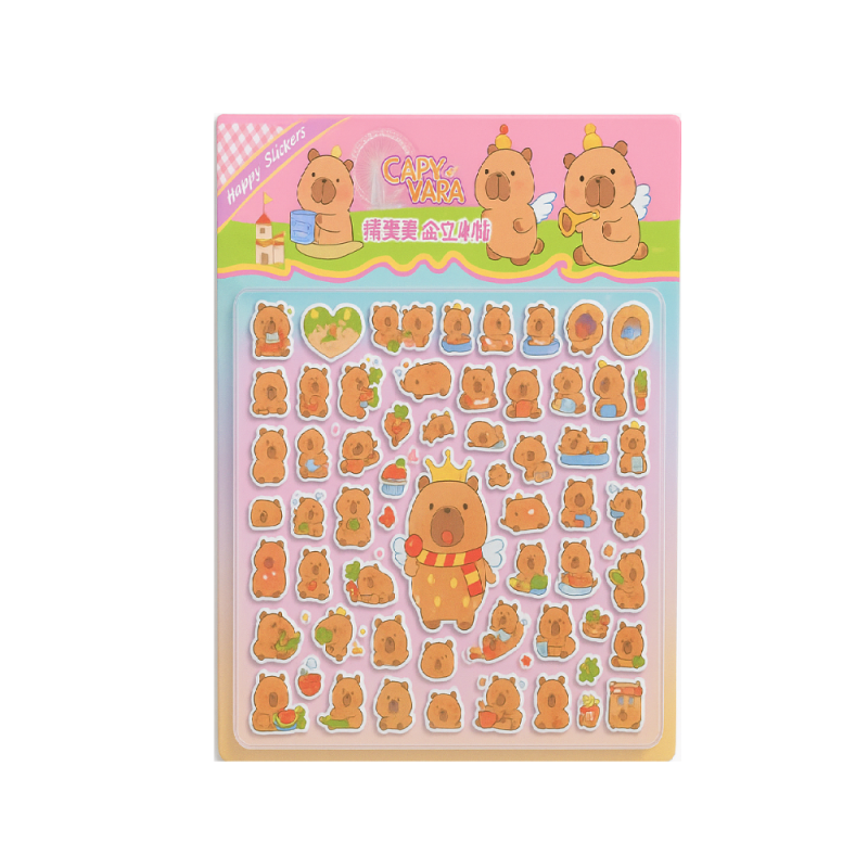 KUROMİ CAPYBARA LABUBU A3 STİCKER SET 20 Lİ