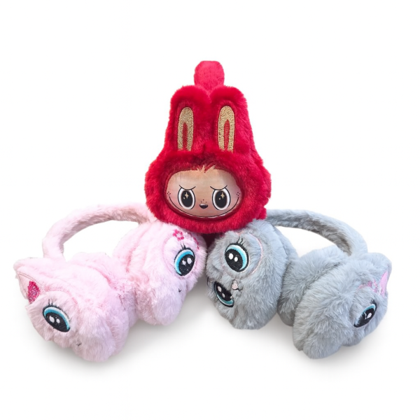 PELUŞ KULAKLIK KARMA RENKLER 12 Lİ