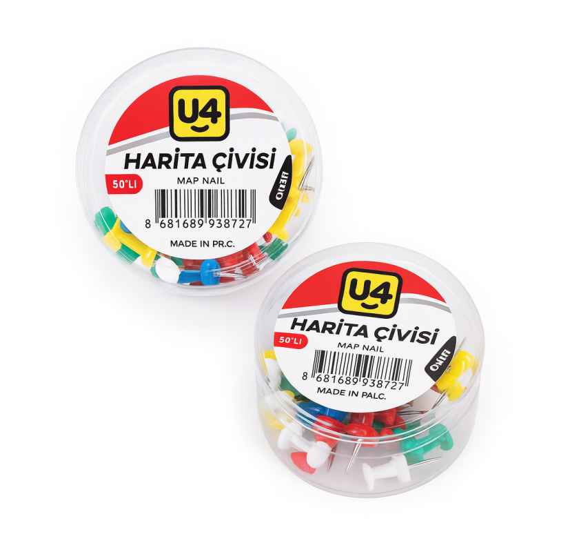 U-4 HARİTA ÇİVİSİ 30 LU X 12 PAKET