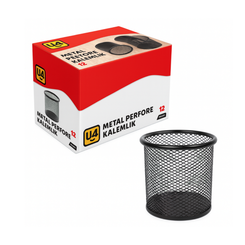 U-4 METAL PERFORE KALEMLİK YUVARLAK