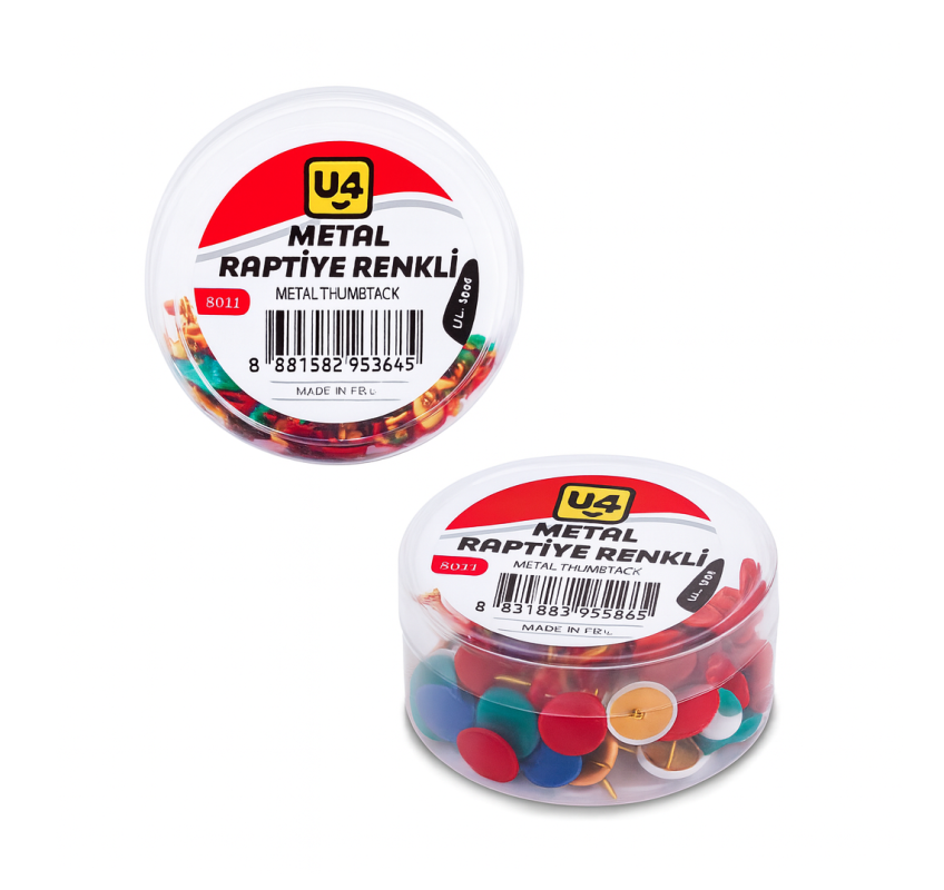 U-4 RAPTİYE 50 Lİ METAL RENKLİ 12 PAKET