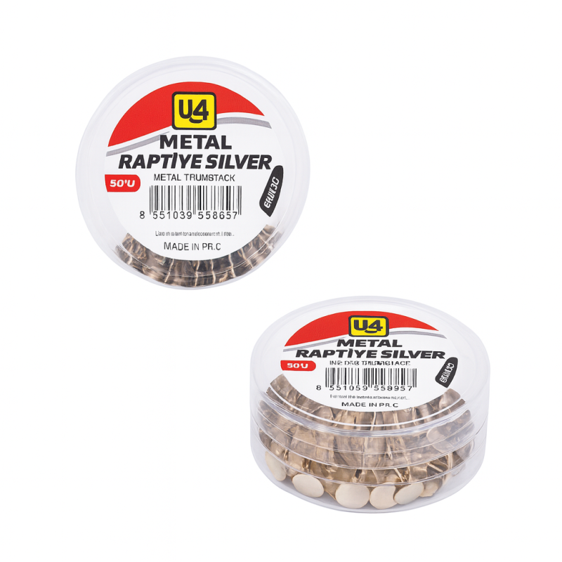 U-4 RAPTİYE 50 Lİ METAL SİLVER 12 PAKET