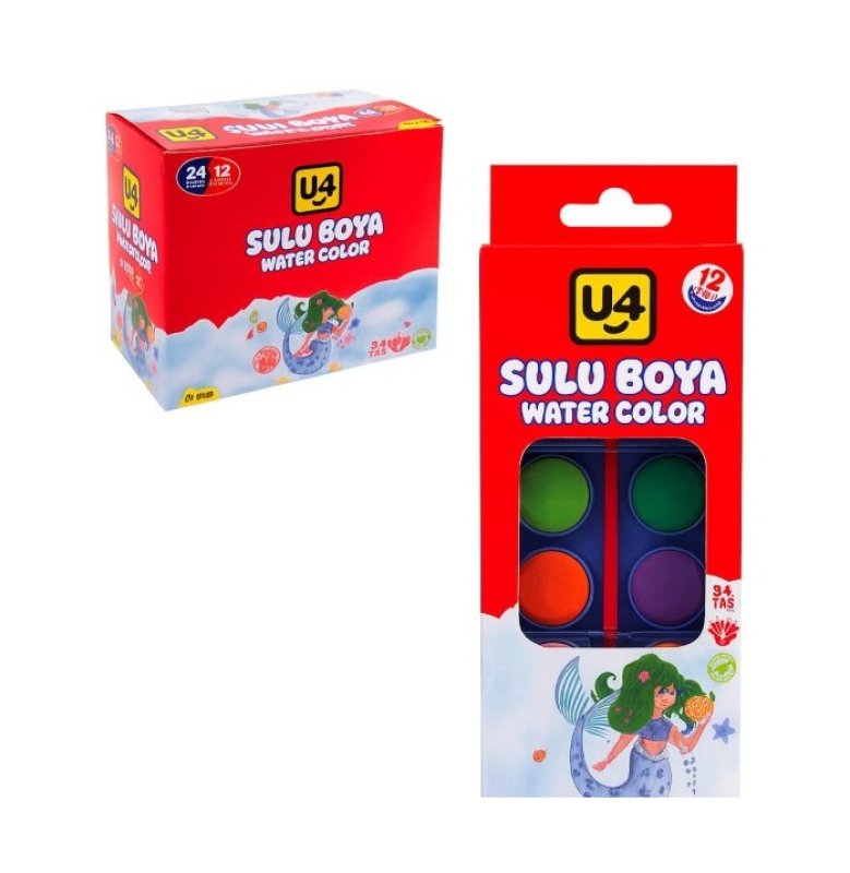 U-4 SULU BOYA 12 Lİ X 24 PAKET