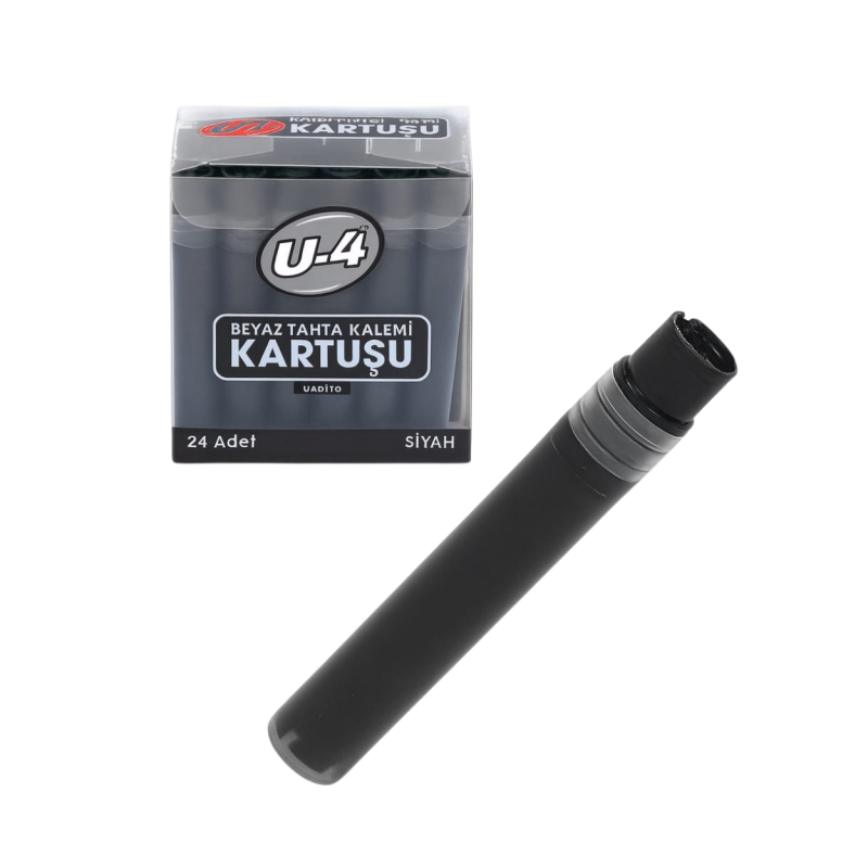 U-4 TAHTA KALEM KARTUŞU SİYAH 24 LÜ