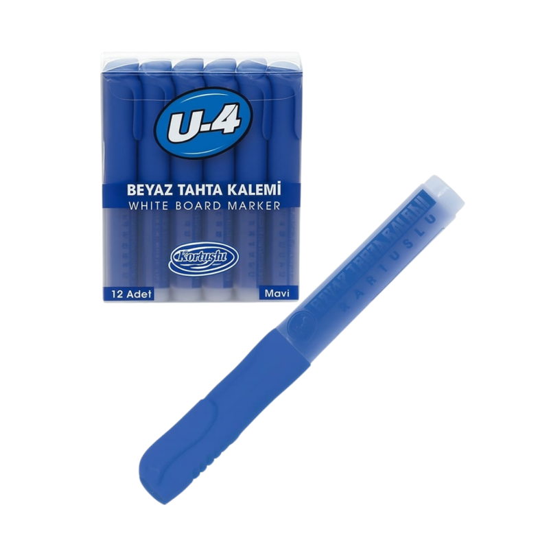U-4 TAHTA KALEMİ KARTUŞLU MAVİ 12 Lİ