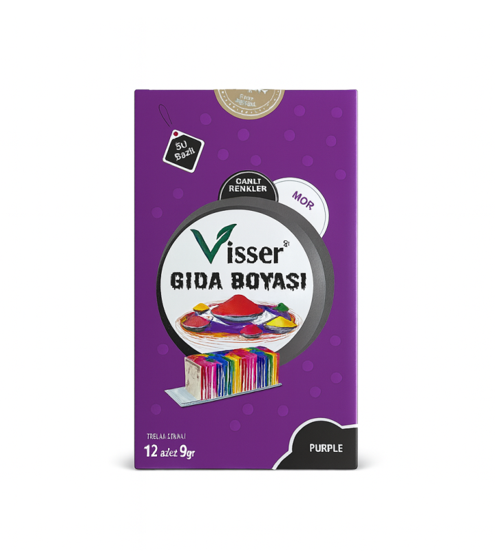 VİSSER GIDA BOYASI MOR 9 GR x 12 ADET