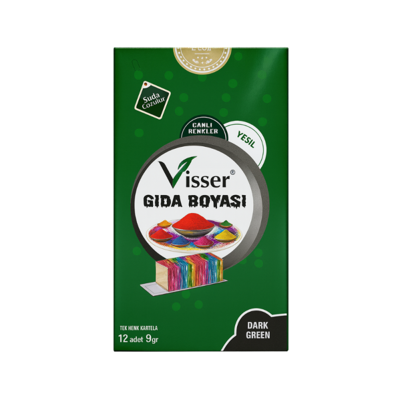 VİSSER GIDA BOYASI YEŞİL 9 GR x 12 ADET