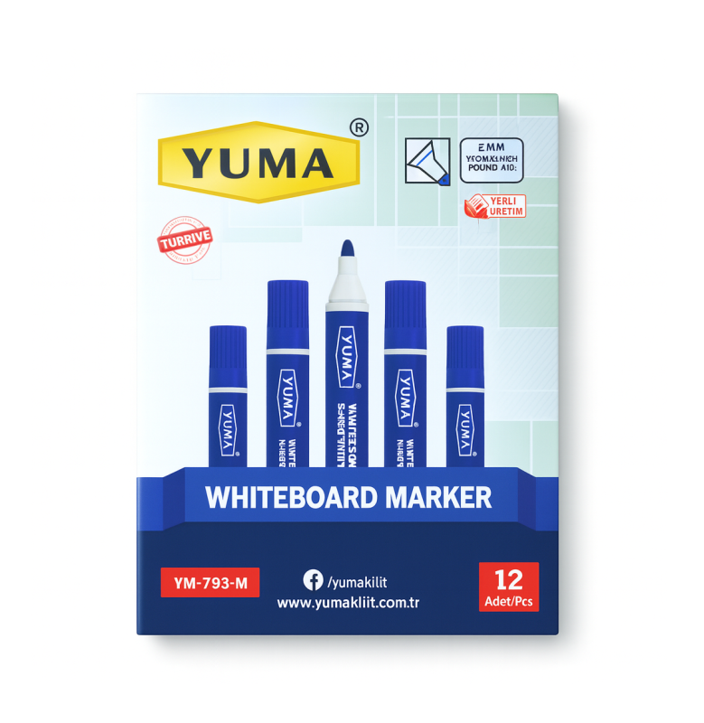 YUMA TAHTA KALEMİ MAVİ 12 Lİ