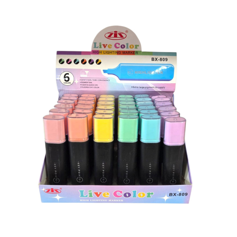 ZİZ LİVE COLOR FOSFORLU KALEM 36 LI