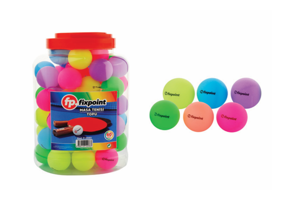 FİXPOİNT MASA TENİSİ PİNPON TOPU RENKLİ 60 LI