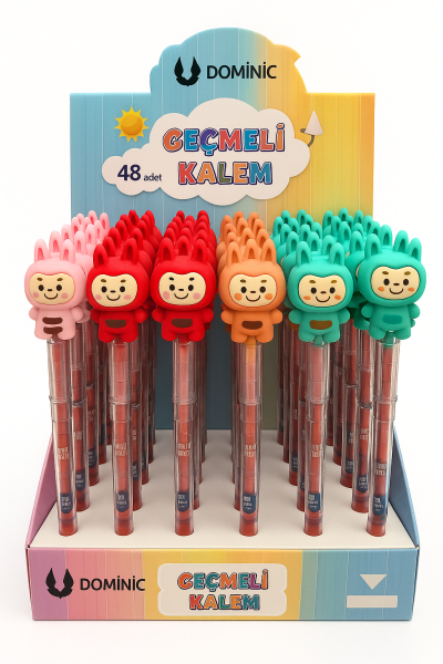 DOMİNİC YUMURTLAYAN KALEM LABUBU 48 Lİ