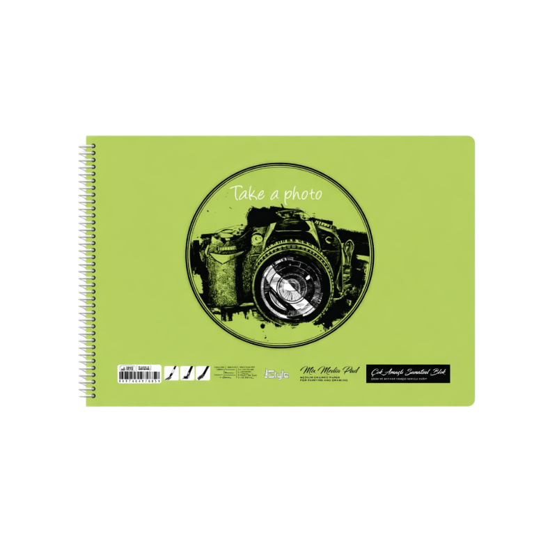NEW STYLE PP KAPAK SPİRALLİ RESİM DEFTERİ 35X50 25 YP 12 Lİ