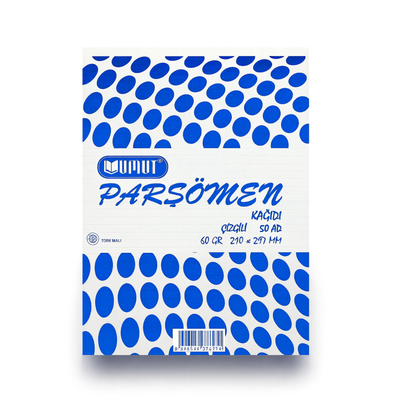 A4 PARŞÖMEN KAĞIDI ÇİZGİLİ 50 Lİ
