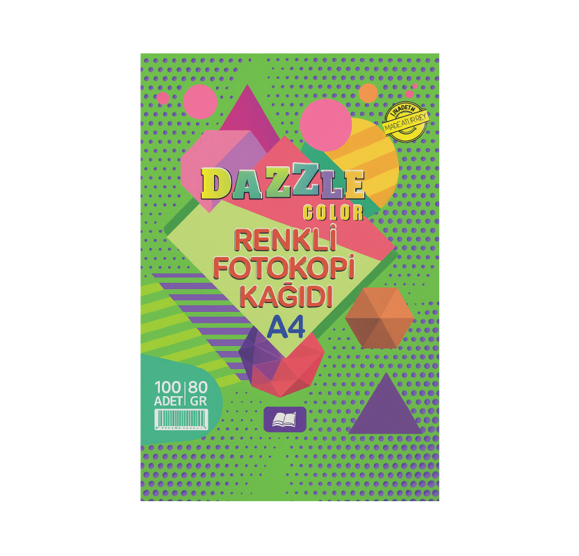 DAZZLE A4 RENKLİ FOTOKOPİ KAĞIDI 100 LÜ