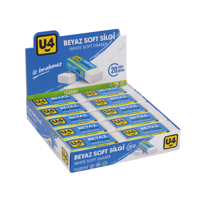 U-4 SİLGİ BEYAZ 20 Lİ
