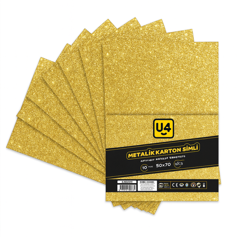 U-4 FON KARTONU GOLD SİMLİ 50x70 10 LU