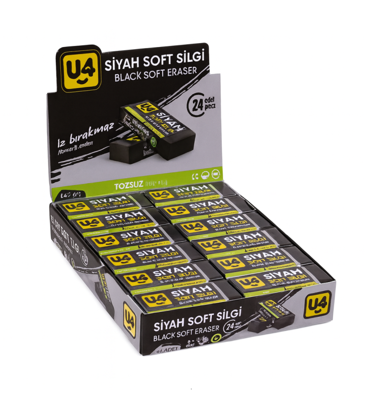 U-4 SİLGİ SİYAH 24 LÜ