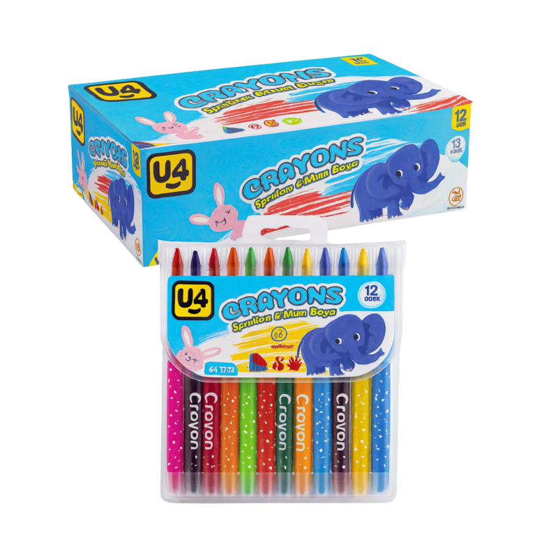 U-4 CRAYON BOYA ÇEVİRMELİ UZUN 12 Lİ