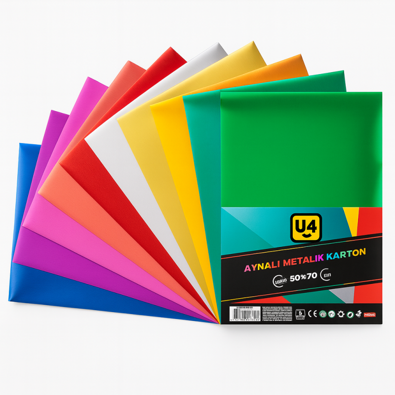 U-4 AYNALI KARTON METALİK MİX 50x70 10 LU