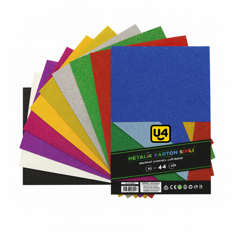 U-4 FON KARTONU SİMLİ MİX A4 10 LU