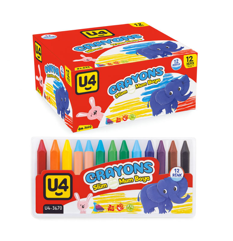 U-4 CRAYON BOYA 12 Lİ