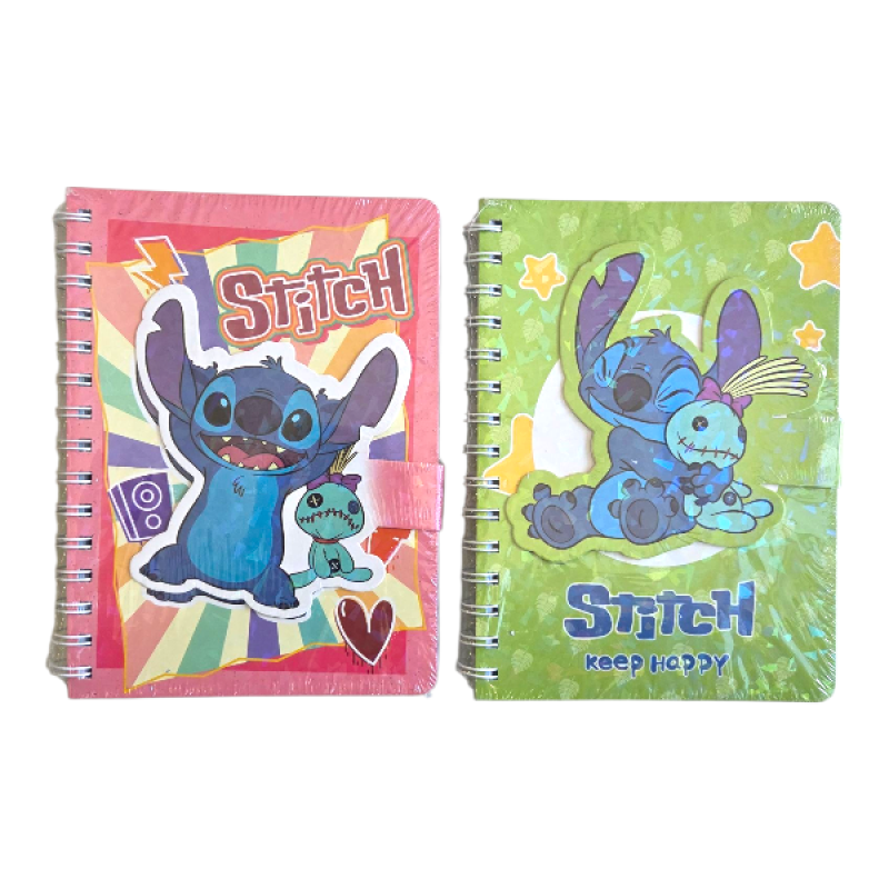 STİTCH SPRALLİ KARTON KAPAK HATIRA DEFTERİ