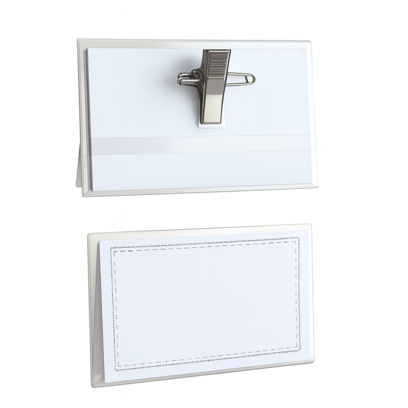 ARK 3A YAKA KARTI METAL KLİPSLİ ŞEFFAF