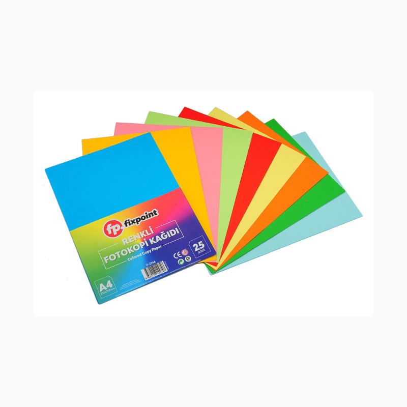 FİXPOİNT A4 RENKLİ FOTOKOPİ KAĞIT 25 Lİ P-2746