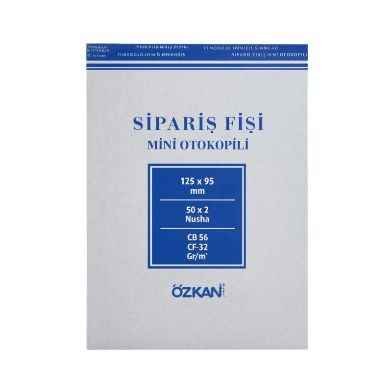 OTOKOPİLİ MİNİ SİPARİŞ FİŞİ 50x2 12 Lİ