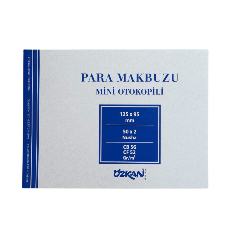 OTOKOPİLİ PARA MAKBUZU 50x2 12 Lİ (MİNİ)
