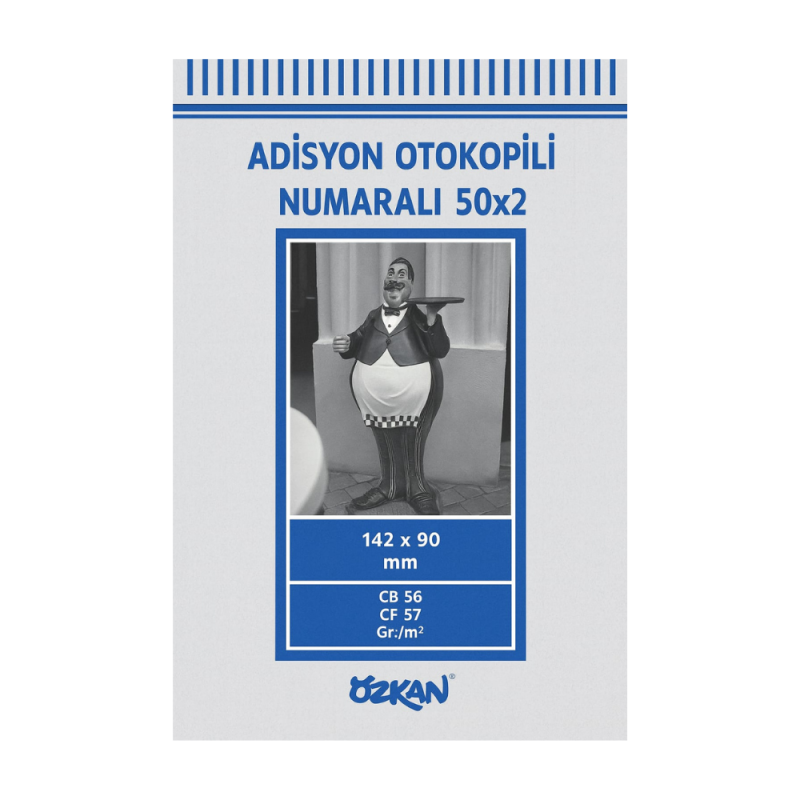 ADİSYON OTOKOPİLİ NUMARALI 50x2 NÜSHA 10 LU