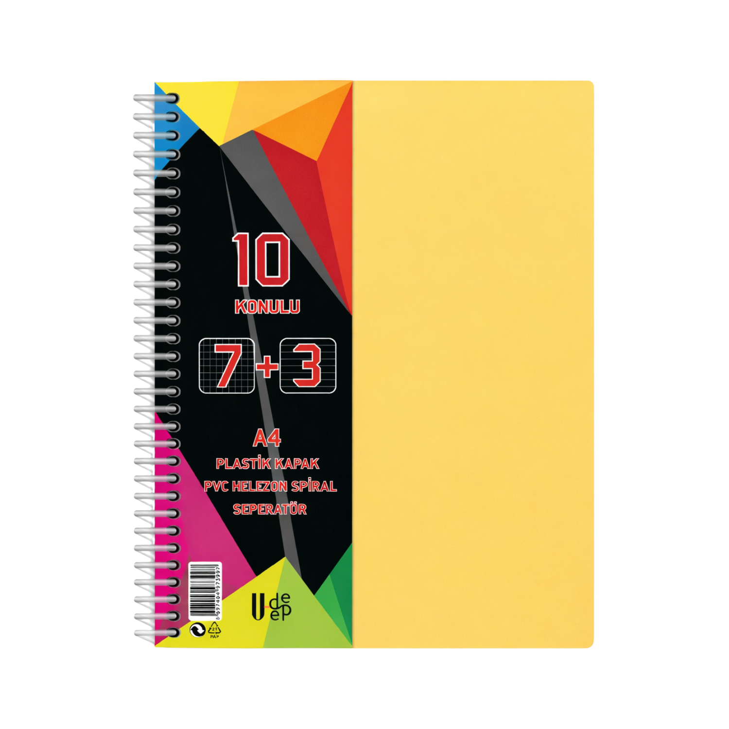 U DEEP SPİRALLİ PP KAPAK 7+3 - 250 YP 10 AYRAÇ 20 Lİ