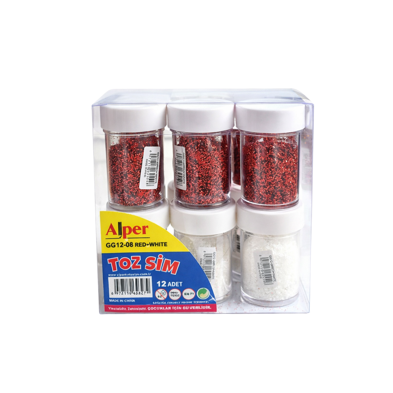 ALPER KIRMIZI BEYAZ TOZ SİM 12 Lİ