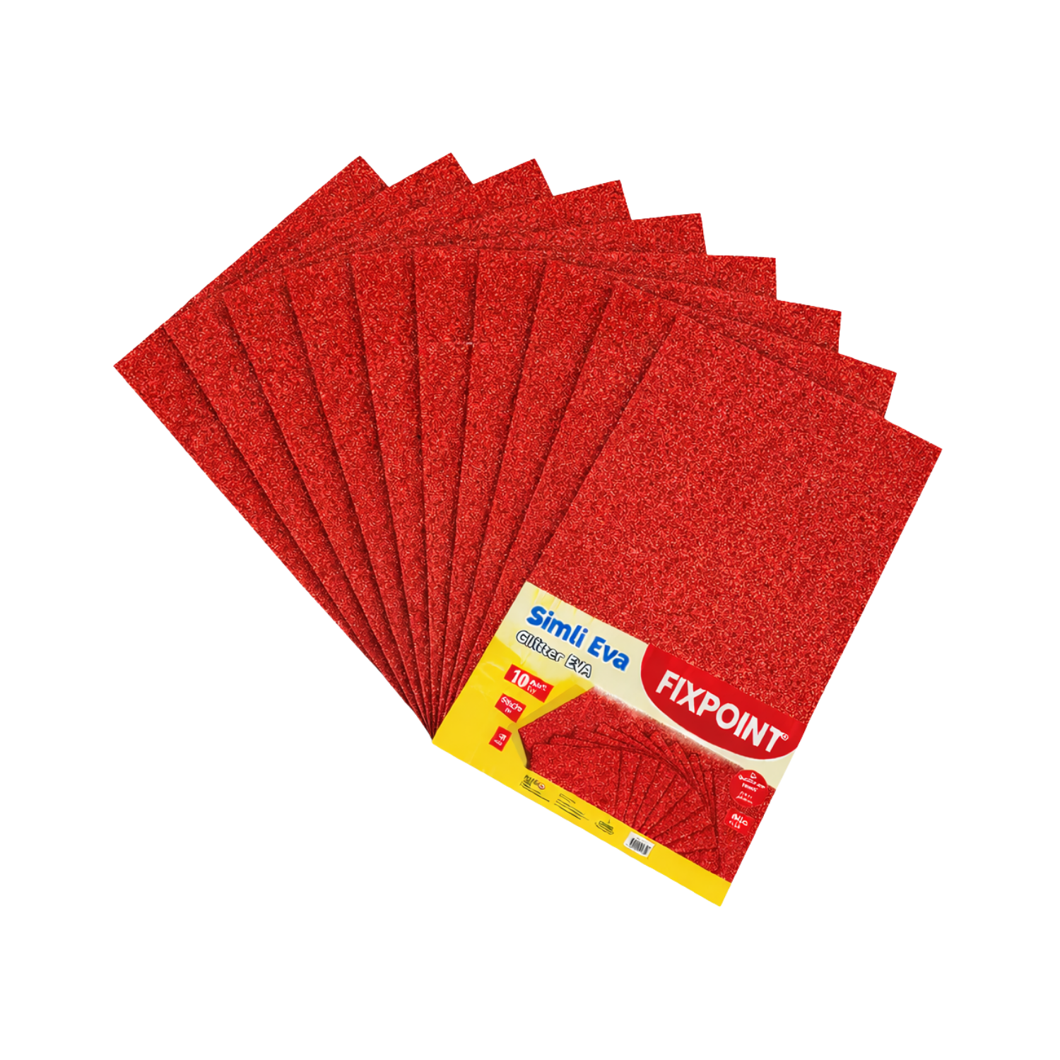 FixPoint Eva Simli Yapışkanlı 20x30cm 10 lu Kırmızı P-5756