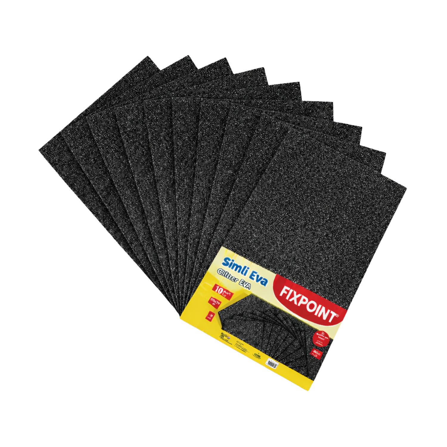 FixPoint Eva Simli Yapışkanlı 20x30cm 10 lu Siyah P-5794