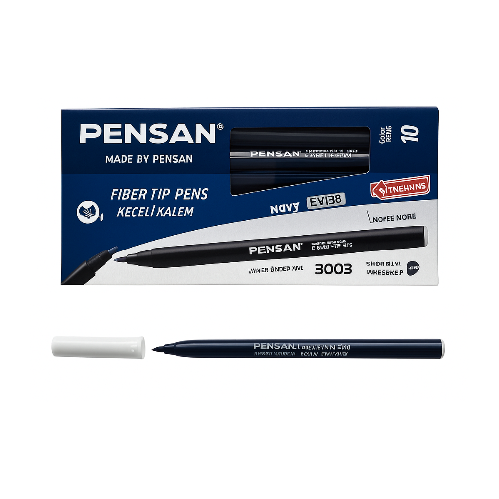 PENSAN KEÇELİ KALEM SİYAH 10 LU