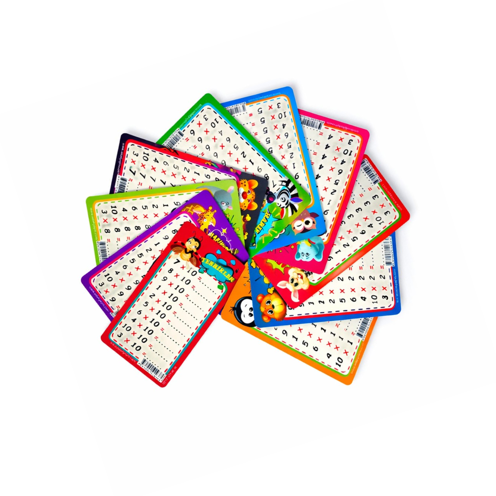 ODAK ÇARPIM TABLOSU 10 LU