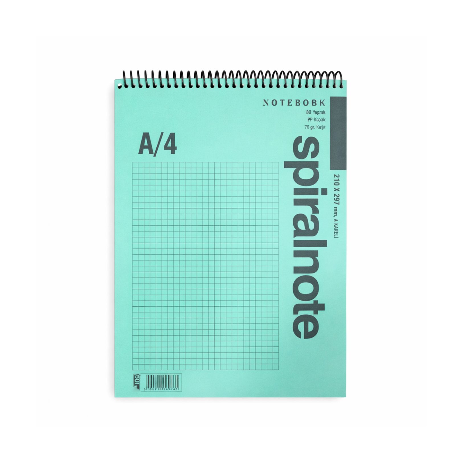 İNCİ A4 PP KAPAK KARELİ 210X297 MM 12 Lİ NOT DEFTERİ 80 YPR