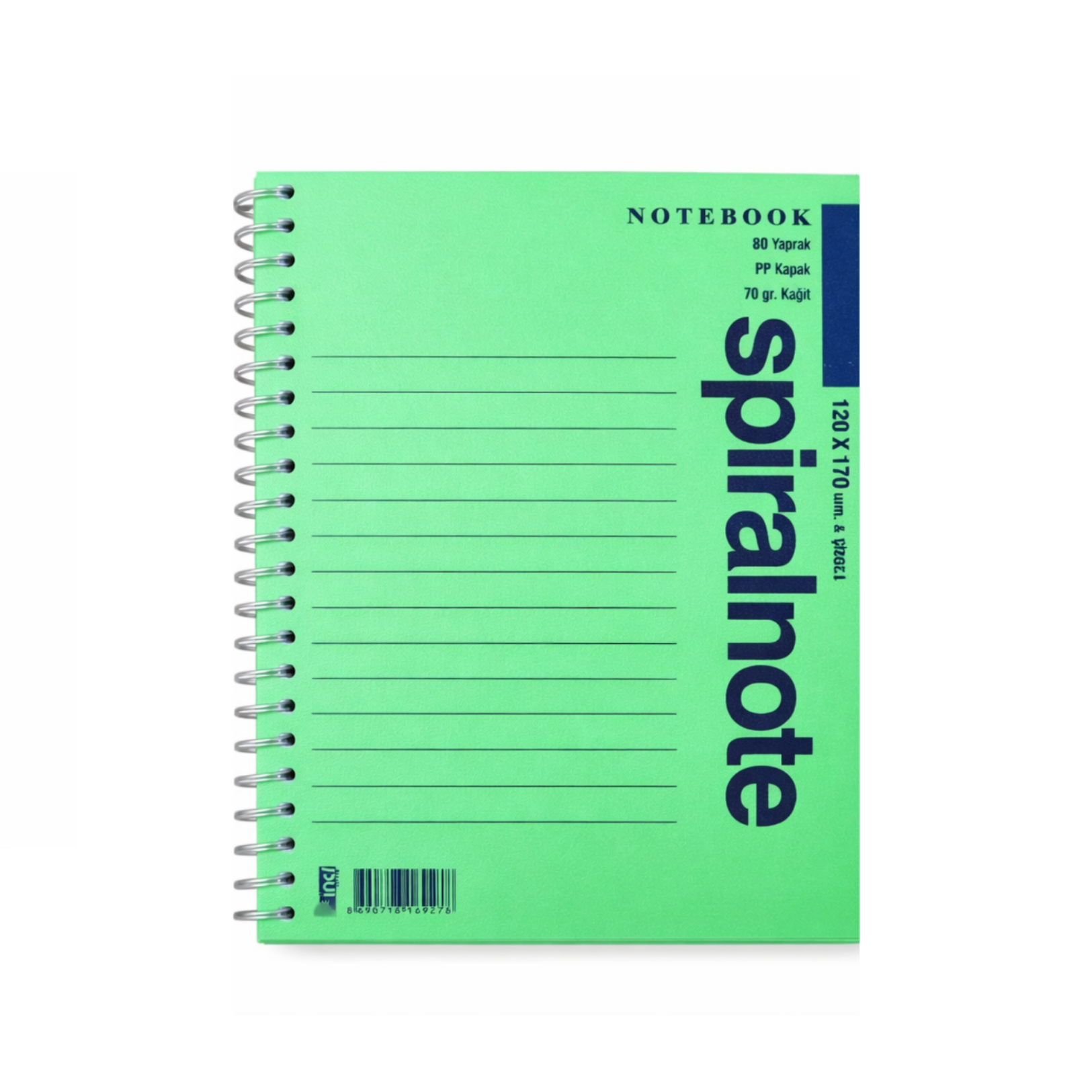 İNCİ PP KAPAK ÇİZGİLİ NO:3 NOT DEFTERİ 120X170 12 Lİ