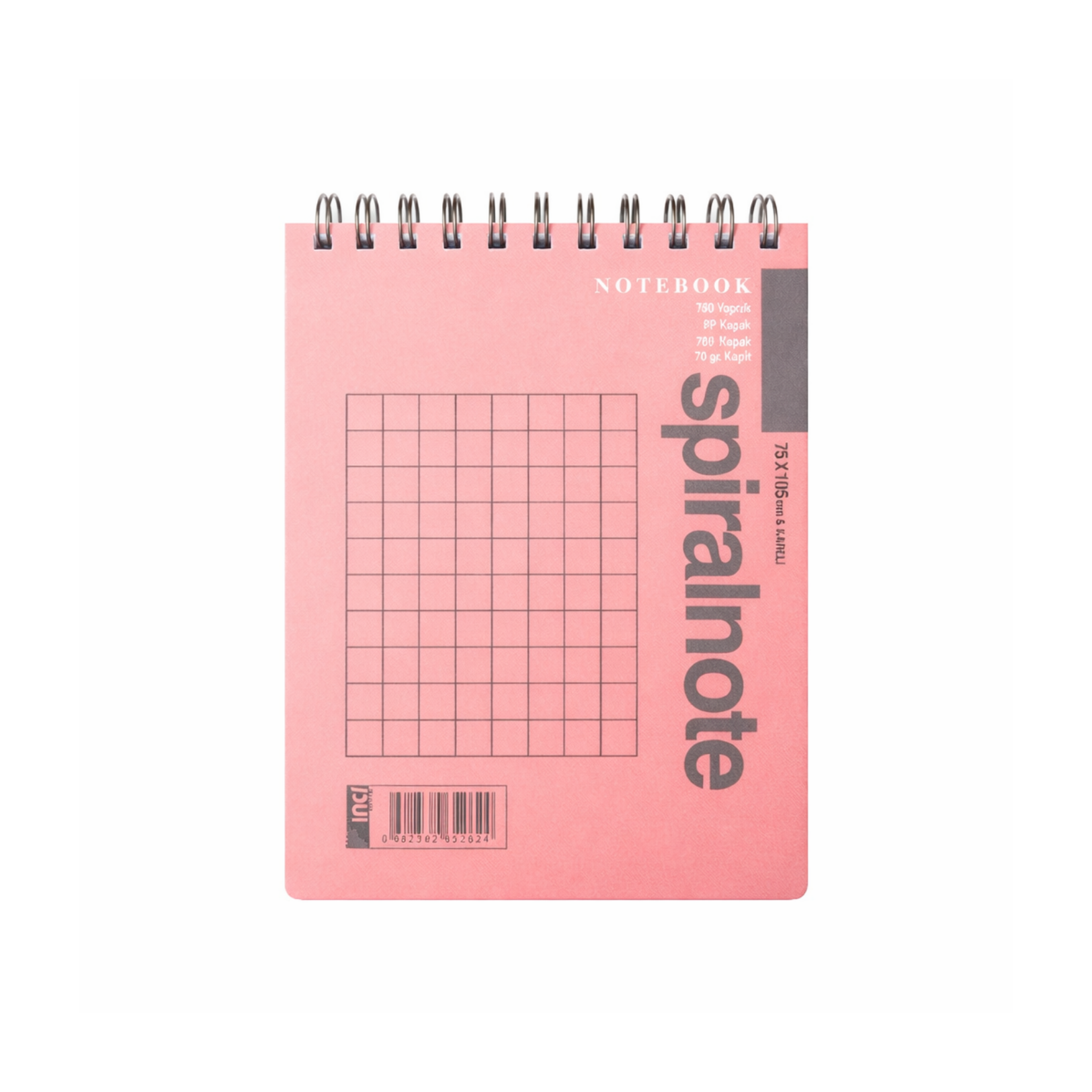 İNCİ A6 PP KAPAK KARELİ 75X105 MM 6 LI ÜSTTEN NOT DEFTERİ 70 YPR