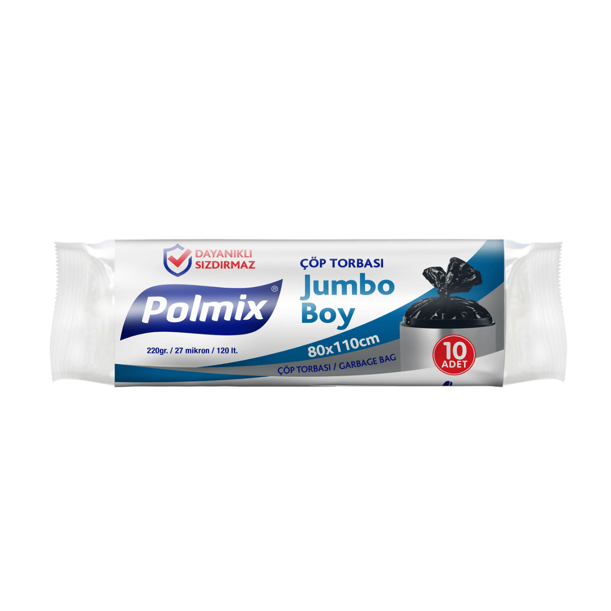 POLMİX JUMBO ÇÖP POŞETİ 80X110 CM 10 LU