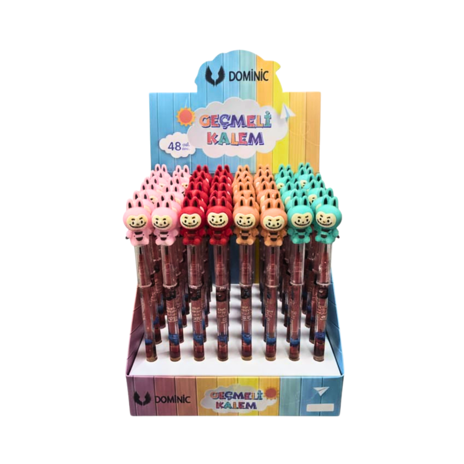 DOMİNİC YUMURTLAYAN KALEM LABUBU 48 Lİ