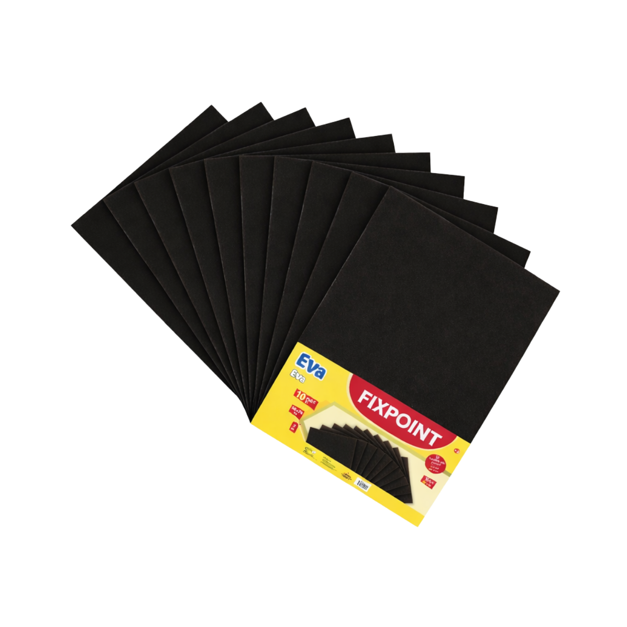 FixPoint Eva Düz 50x70cm 10 lu Siyah P-5954