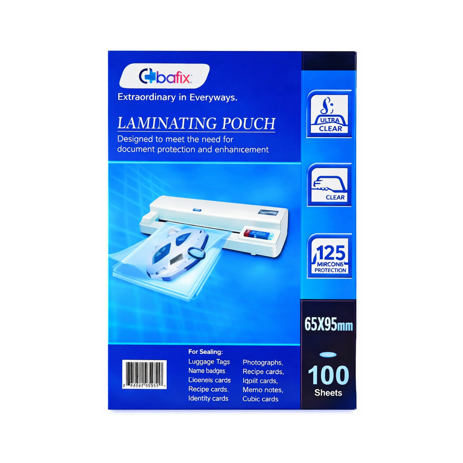 BAFİX A4 LAMİNASYON 100 LÜ 