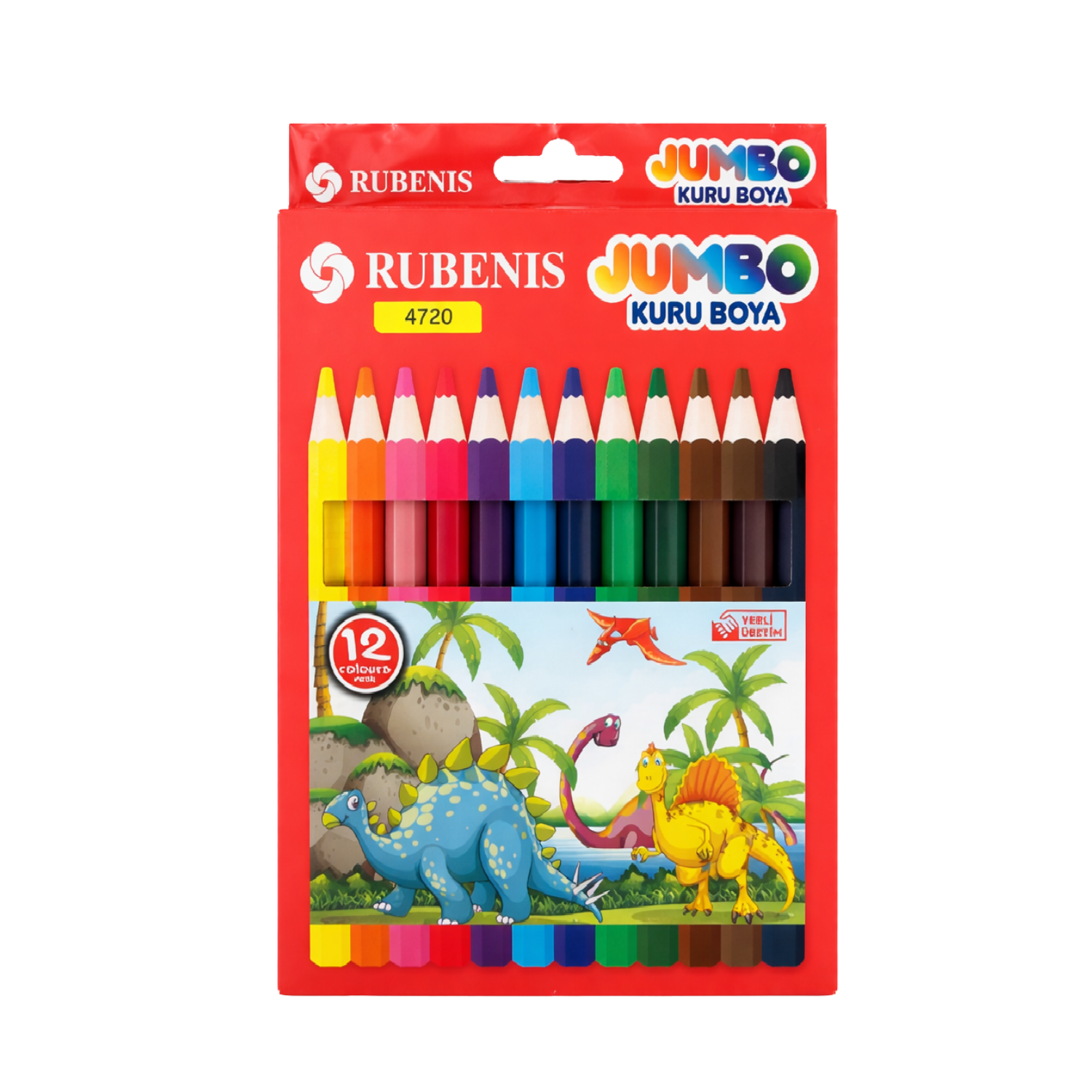 RUBENİS JUMBO KURU BOYA 12 RENK*6 ADET