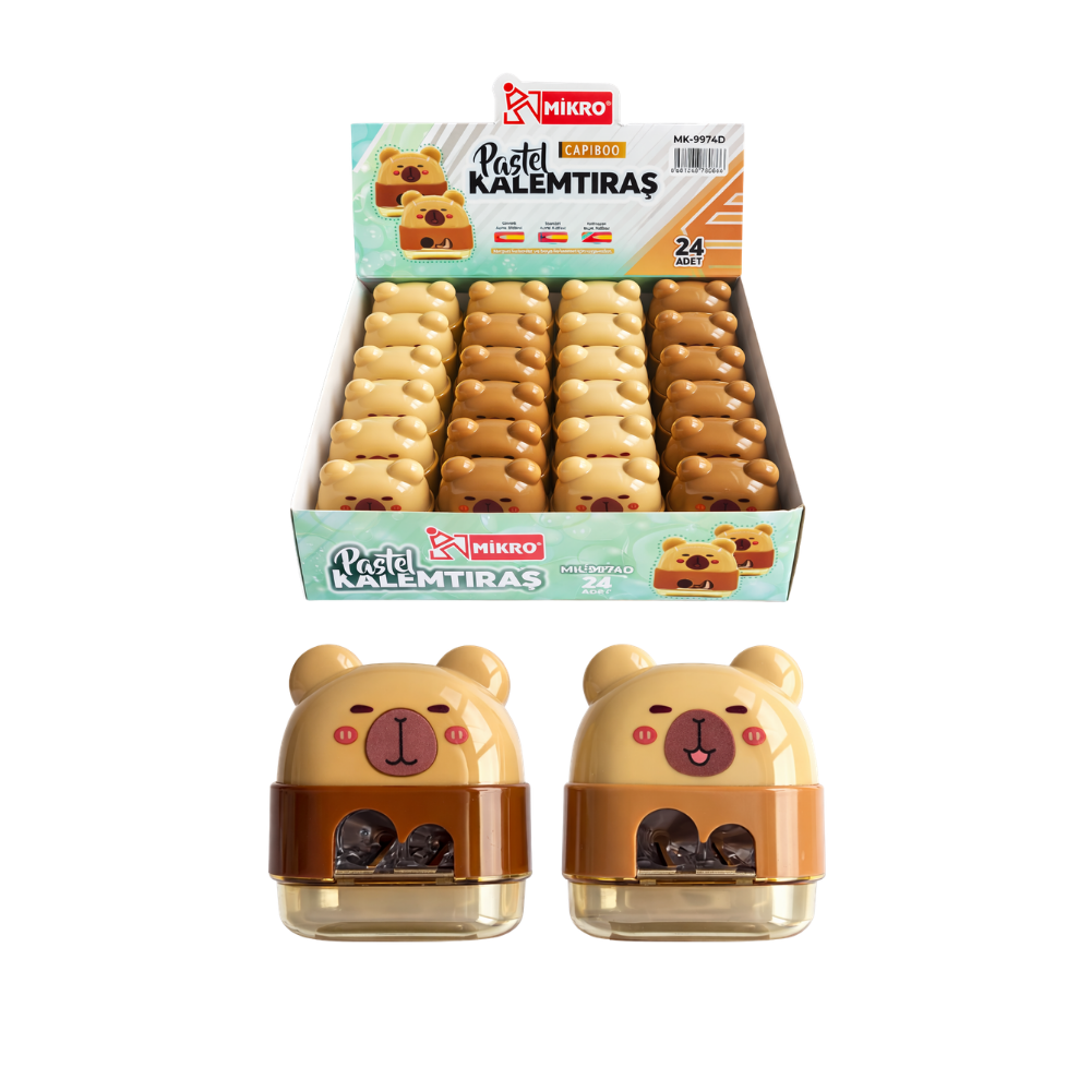MİKRO KALEMTRAŞ PASTEL CAPİBOO 24 LÜ MK-9974D